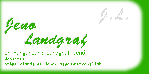 jeno landgraf business card